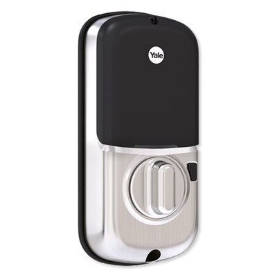 Yale Z-Wave Plus Push Button Deadbolt Assure Lock (Gen5), Satin Nickel